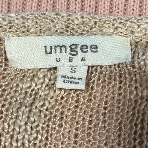 🔥Umgee USA 🌸 cold shoulder layered lace knit sweater Sm - Picture 5 of 5